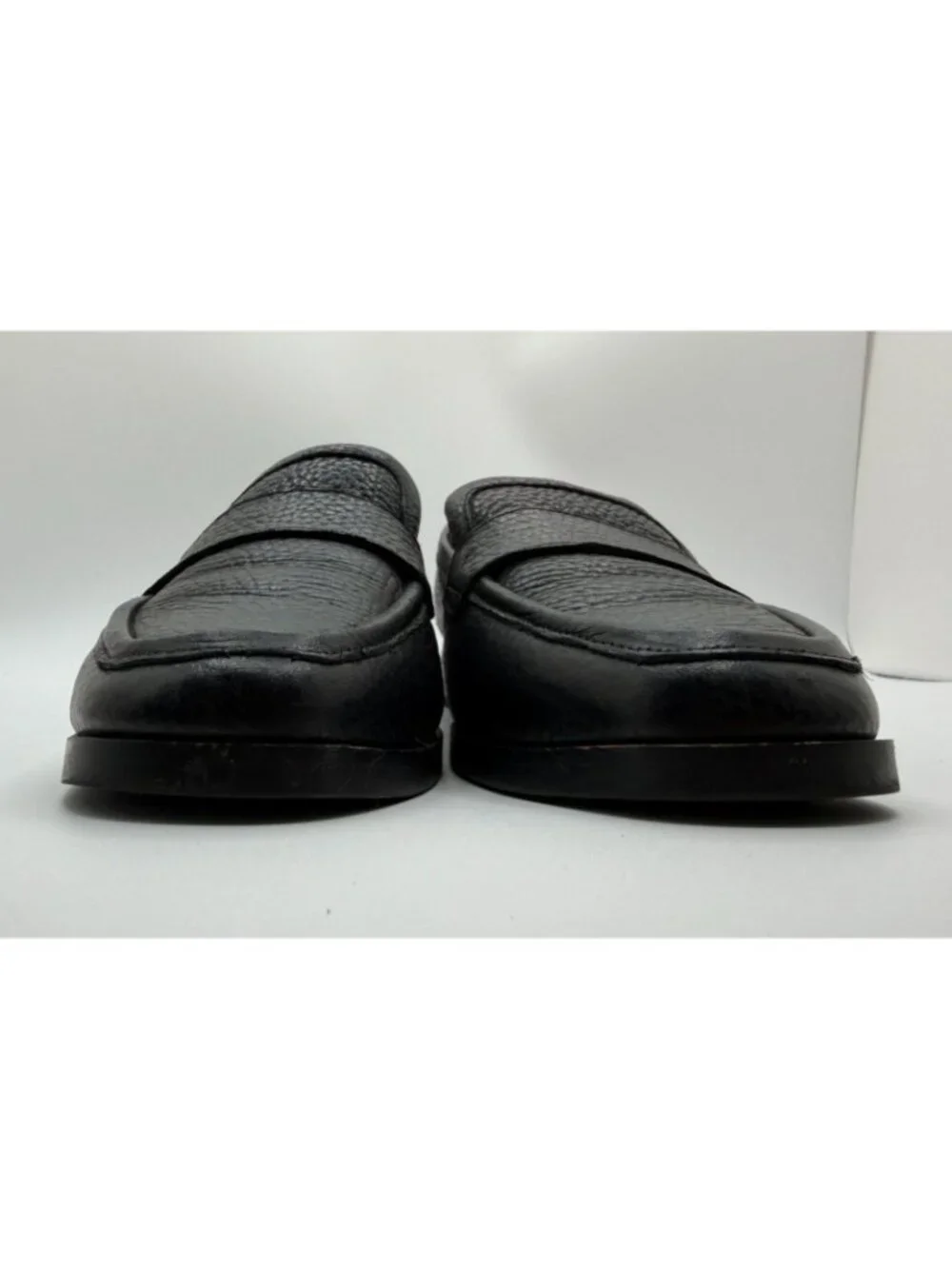 Vionic Sellah Tumbled Leather Penny Loafers Black Women Size 8 Work Casual Shoes